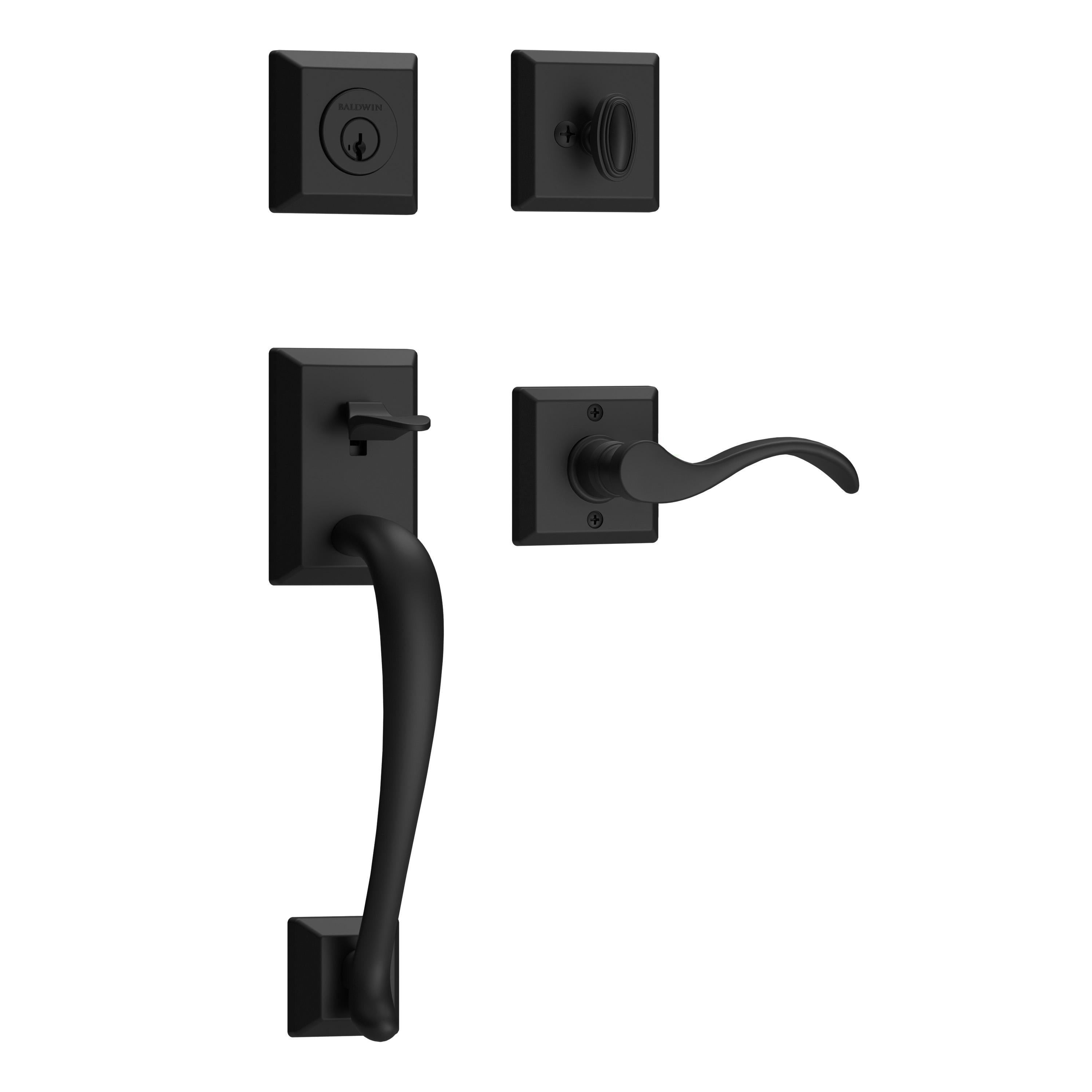 Napa Handleset with Curve / TSR - Satin Black