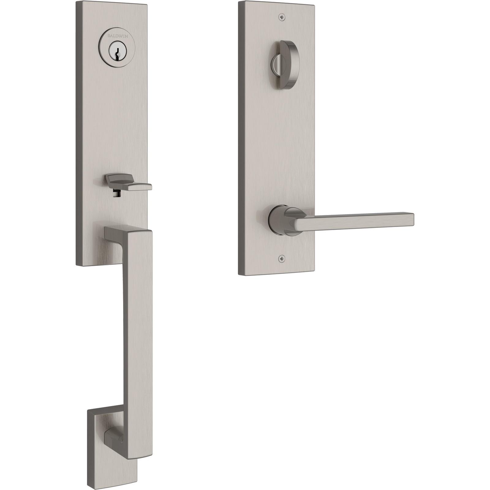 Seattle Emergency Egress Handleset with Square Lever - Satin Nickel
