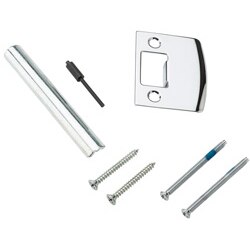 Thick Door Kit for Passage / Privacy - Polished Chrome