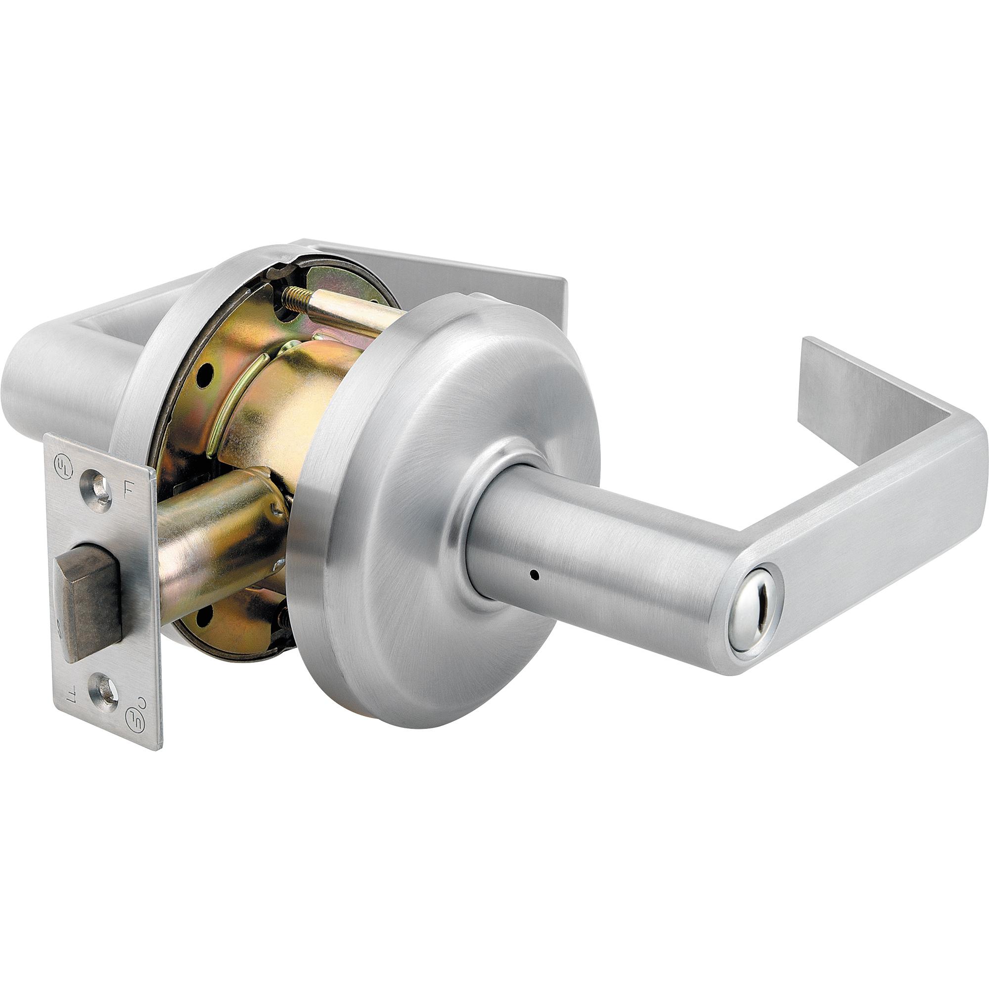 Stanley Commercial Hardware Commercial Privacy Leverset from The QCL200 Collection, Sierra Style, Satin Chrome Finish
