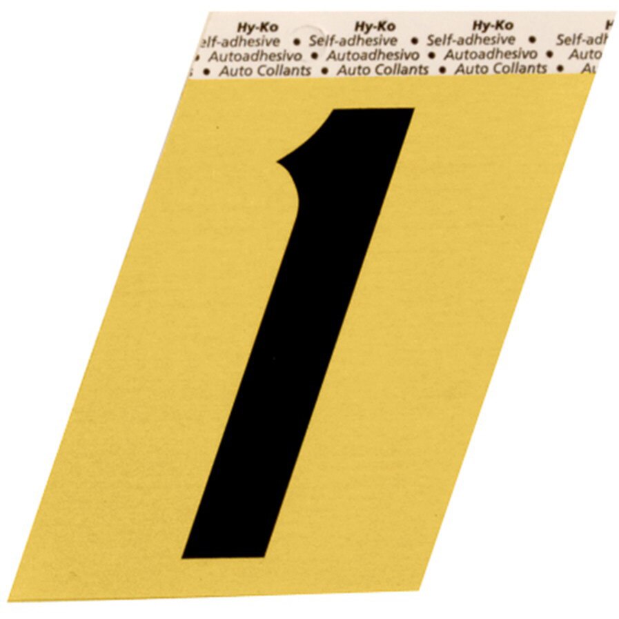GG-25 3-1/2" Self-Adhesive Aluminum Number Sign, Black/Gold