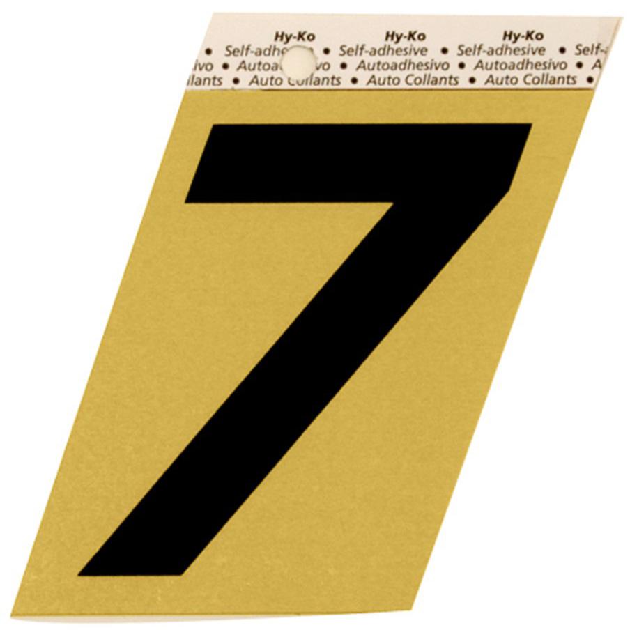 GG-25 3-1/2" Self-Adhesive Aluminum Number Sign, Black/Gold