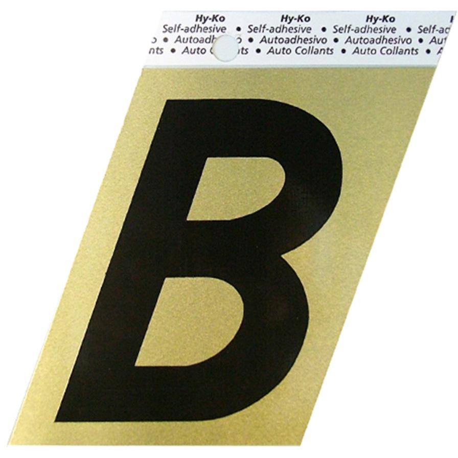 GG-25 3-1/2" Self-Adhesive Aluminum Letter Sign, Black/Gold