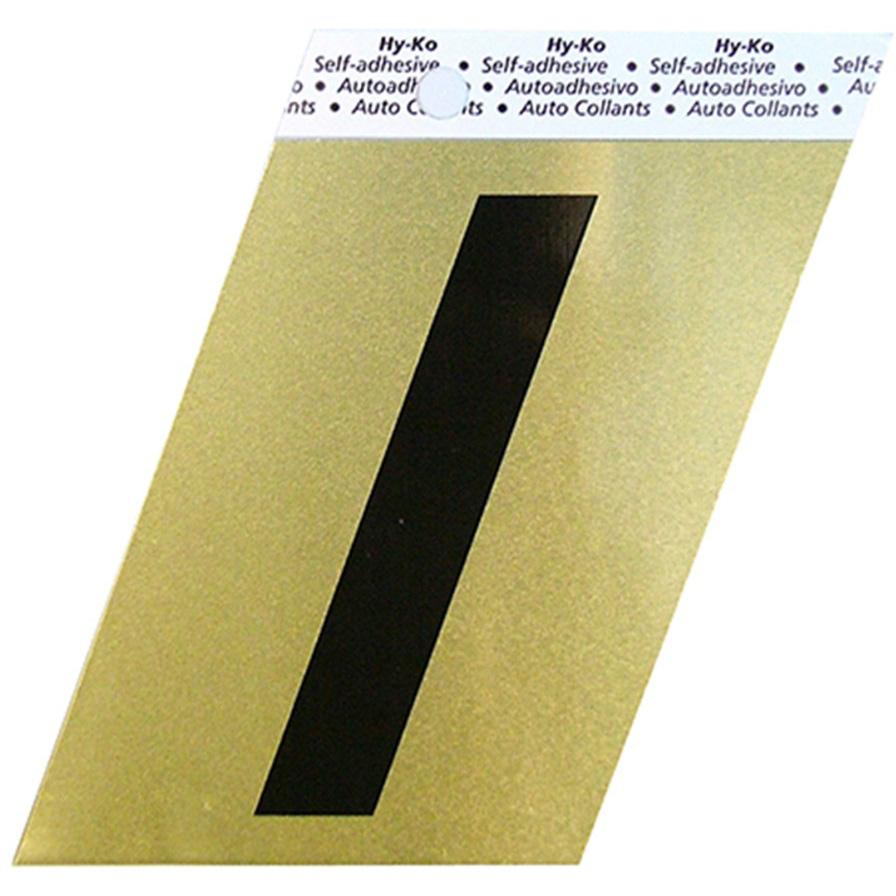 GG-25 3-1/2" Self-Adhesive Aluminum Letter Sign, Black/Gold