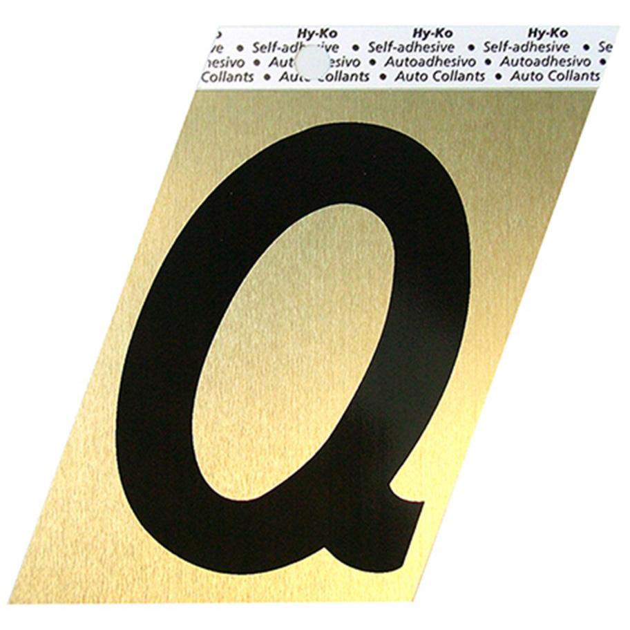 GG-25 3-1/2" Self-Adhesive Aluminum Letter Sign, Black/Gold