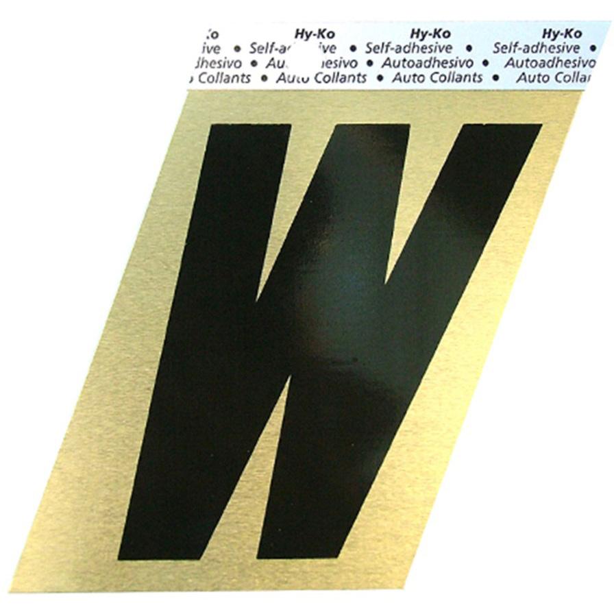 GG-25 3-1/2" Self-Adhesive Aluminum Letter Sign, Black/Gold