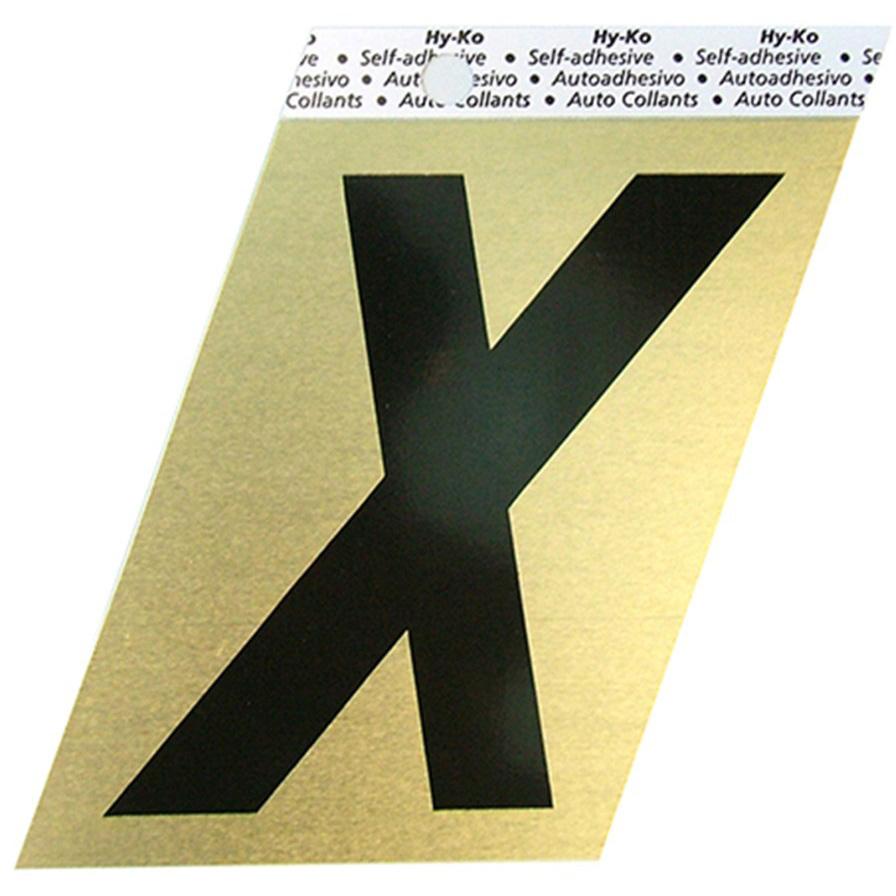 GG-25 3-1/2" Self-Adhesive Aluminum Letter Sign, Black/Gold