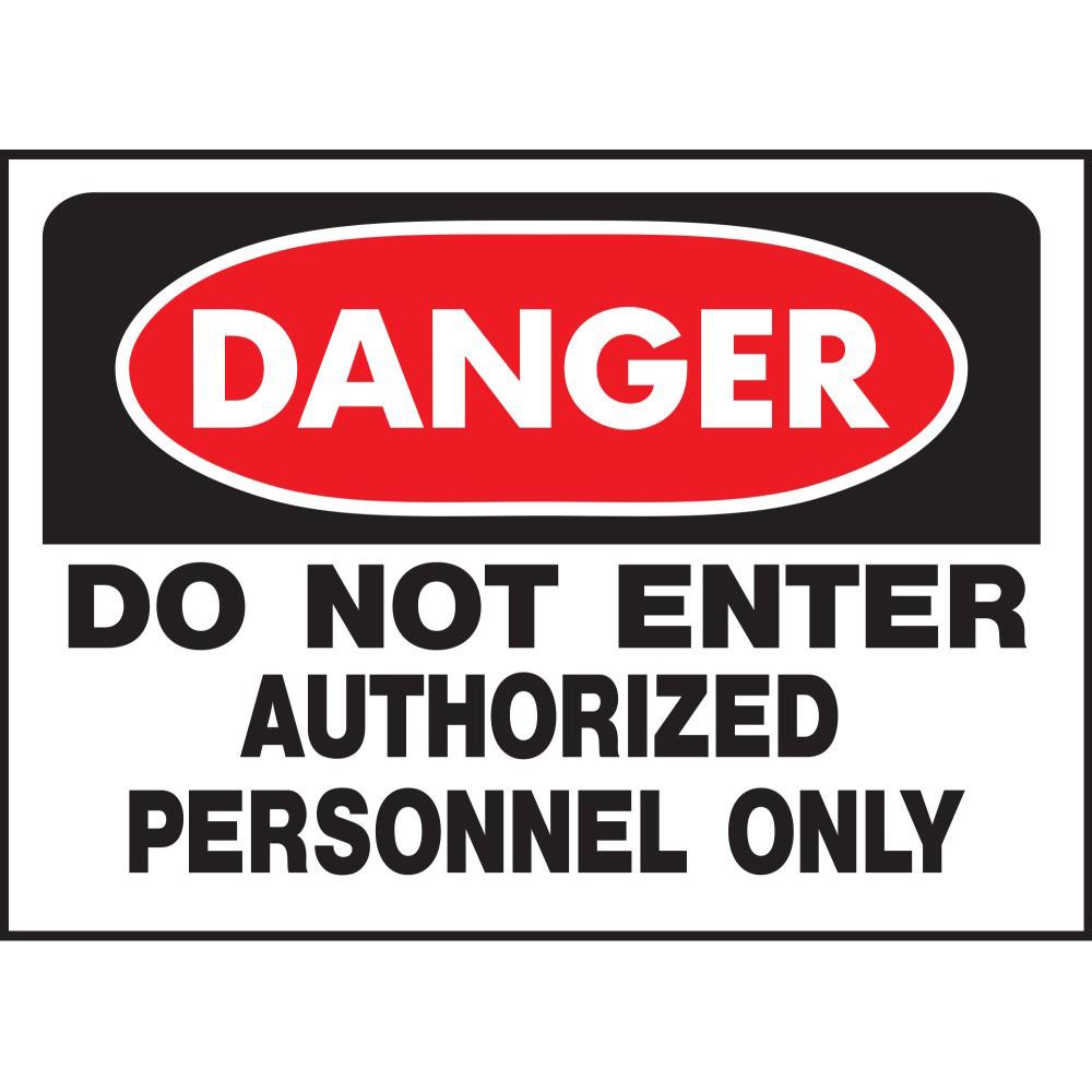 Hy-Ko 509 14" x 10" Danger Do Not Enter Sign, Heavy Duty Plastic OSHA Safety Sign, White/Black/Red
