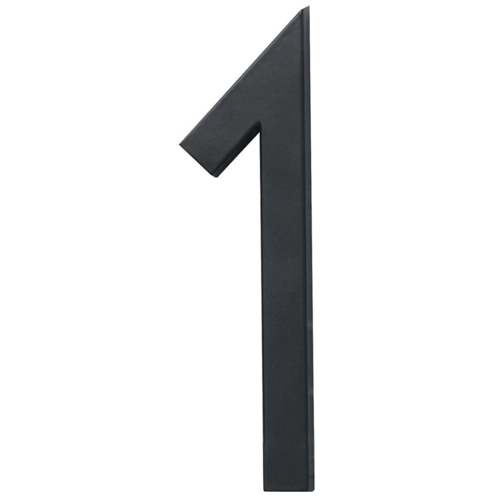 4" Floating Mount House Number - Black