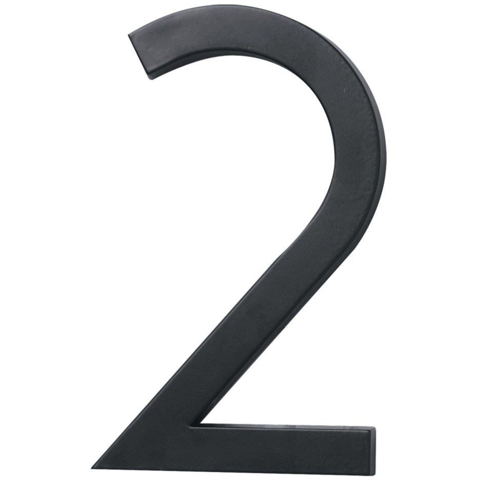 4" Floating Mount House Number - Black
