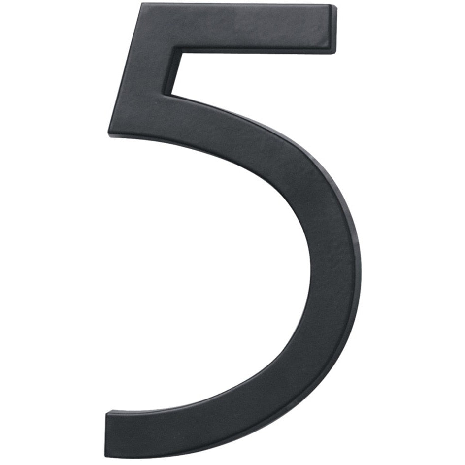 4" Floating Mount House Number - Black