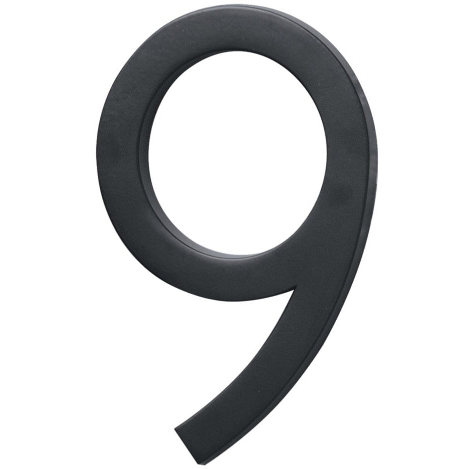 4" Floating Mount House Number - Black