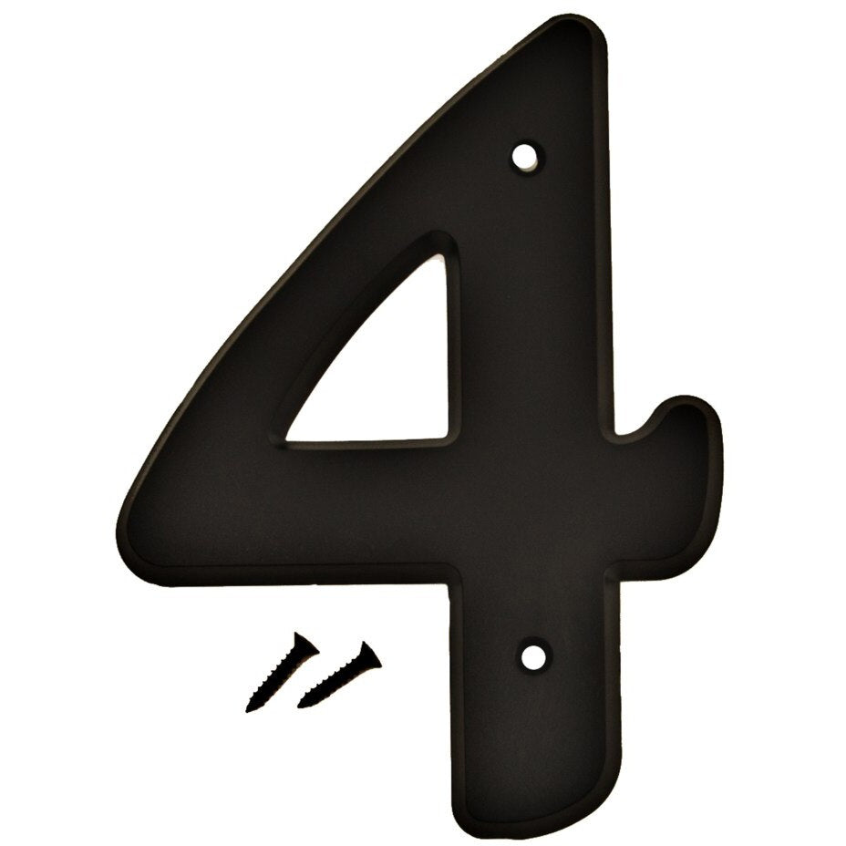 6" Plastic House Number - Black