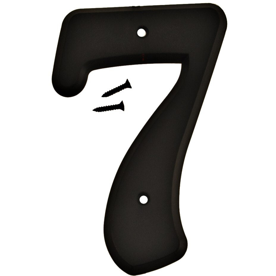 6" Plastic House Number - Black