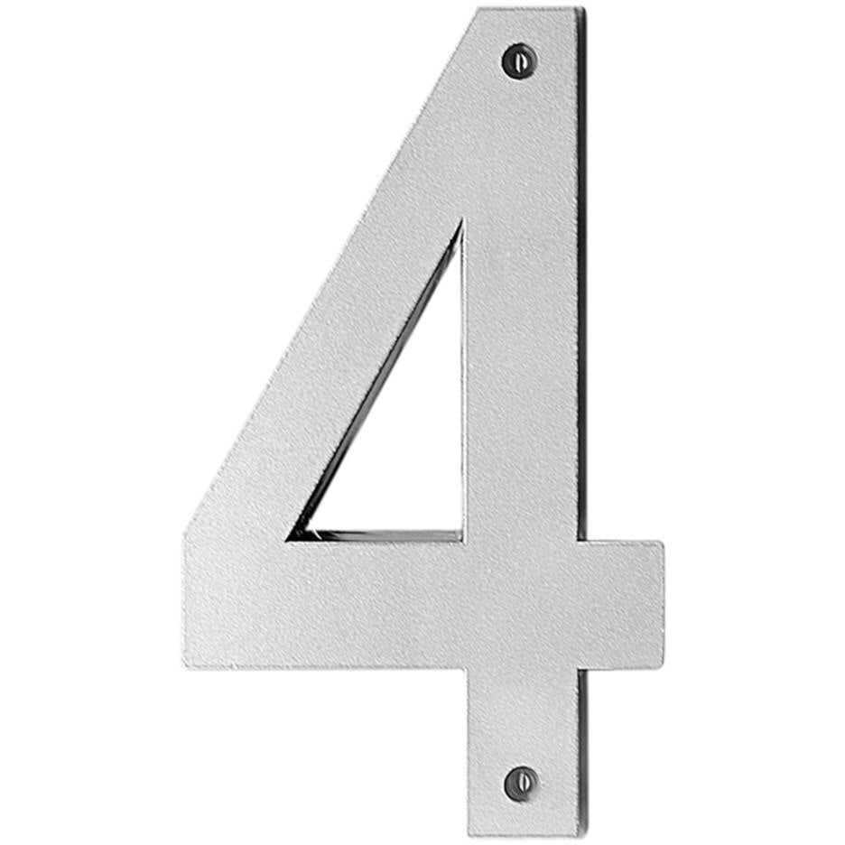 6" Reflective Plastic House Number - Silver