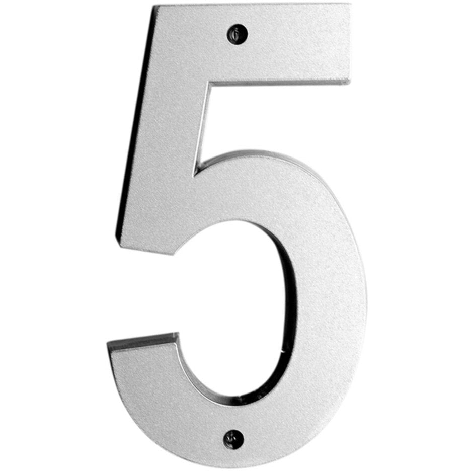 6" Reflective Plastic House Number - Silver