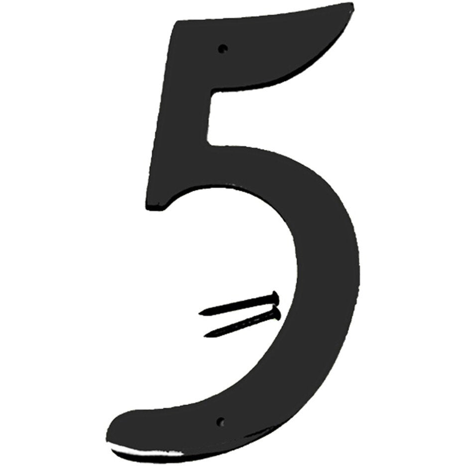 BK-40 4" Metal House Number - Black