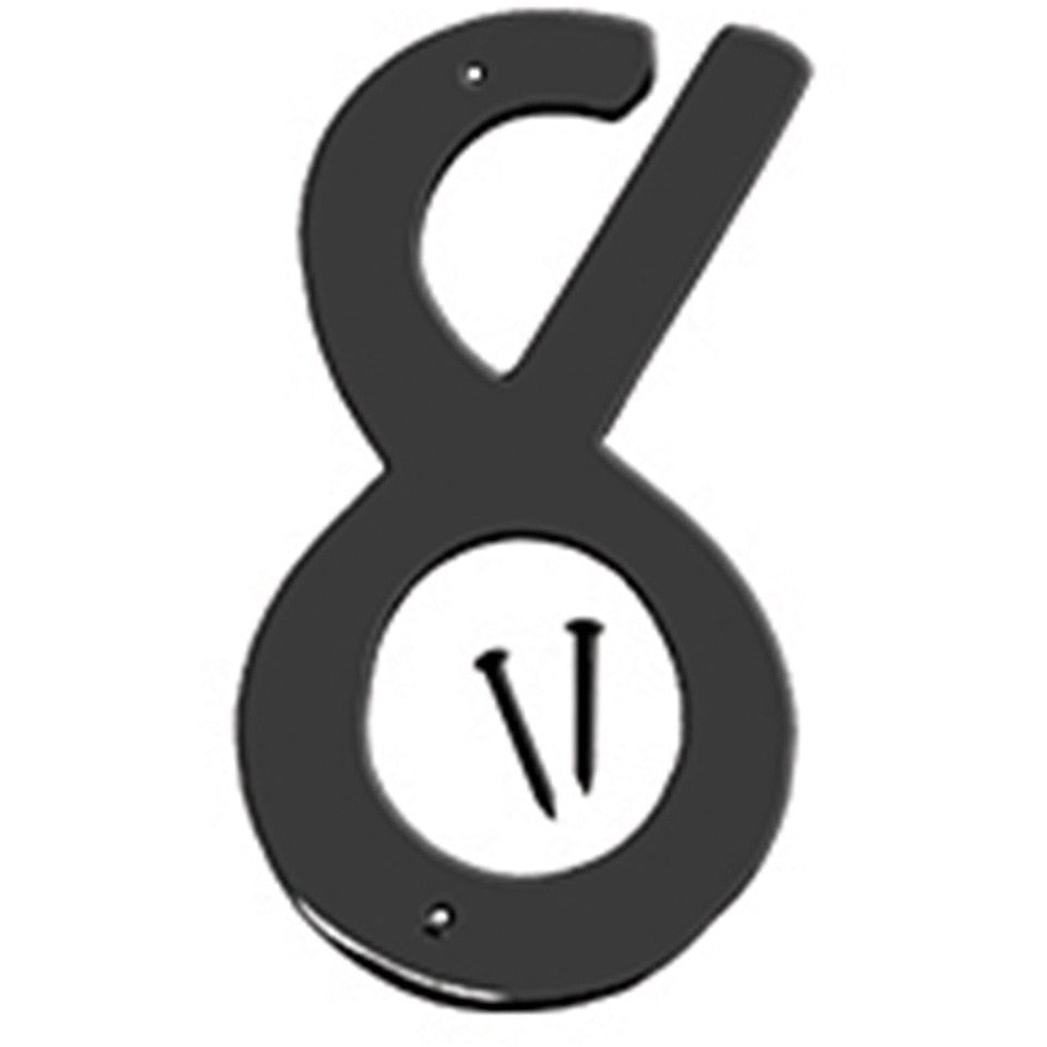 BK-40 4" Metal House Number - Black