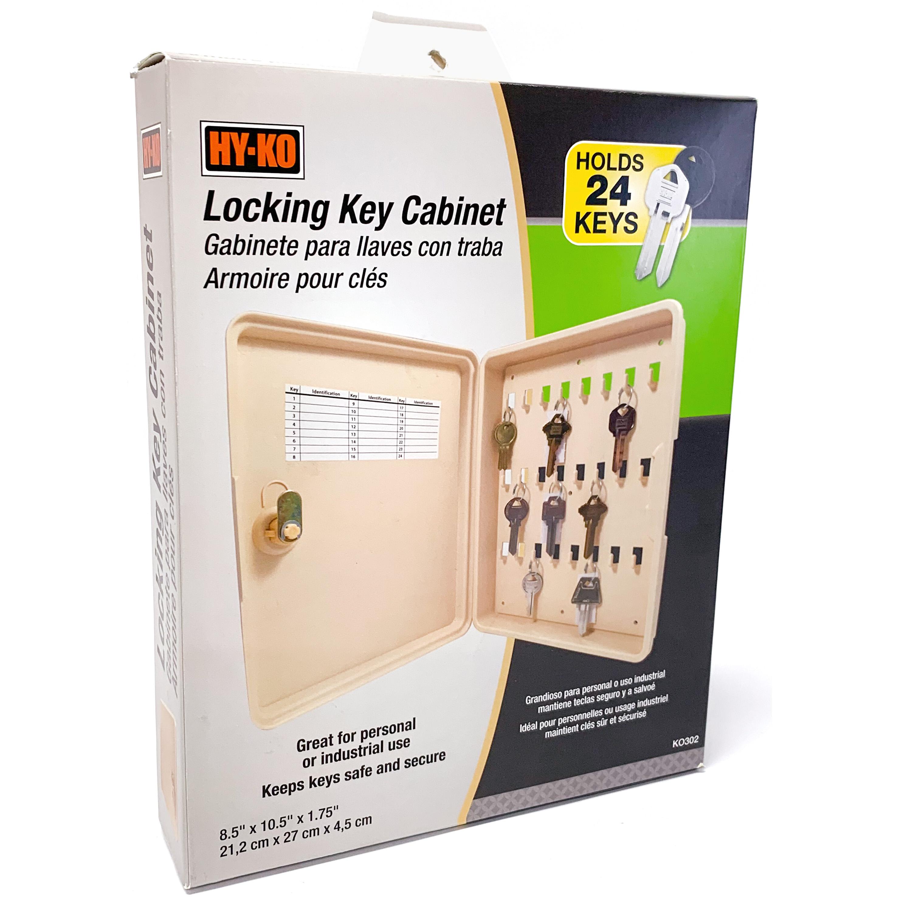 Hy-Ko KO302 Lockable Plastic Key Cabinet - Beige