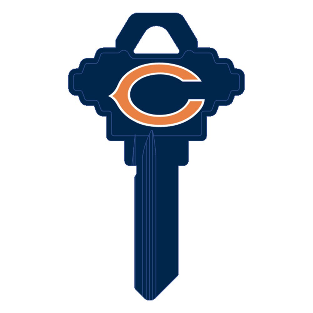 Hy-Ko FSK005H Chicago Bears Schlage SC1 Brass Key Blank