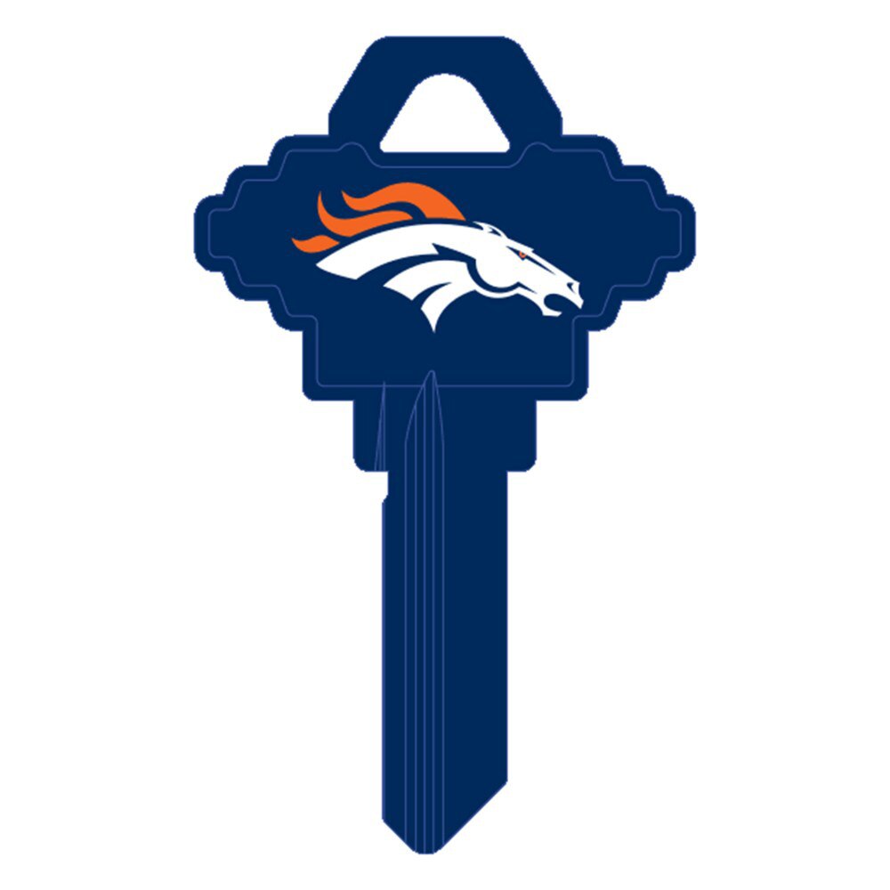 Hy-Ko FSK020H Denver Broncos Schlage SC1 Brass Key Blank