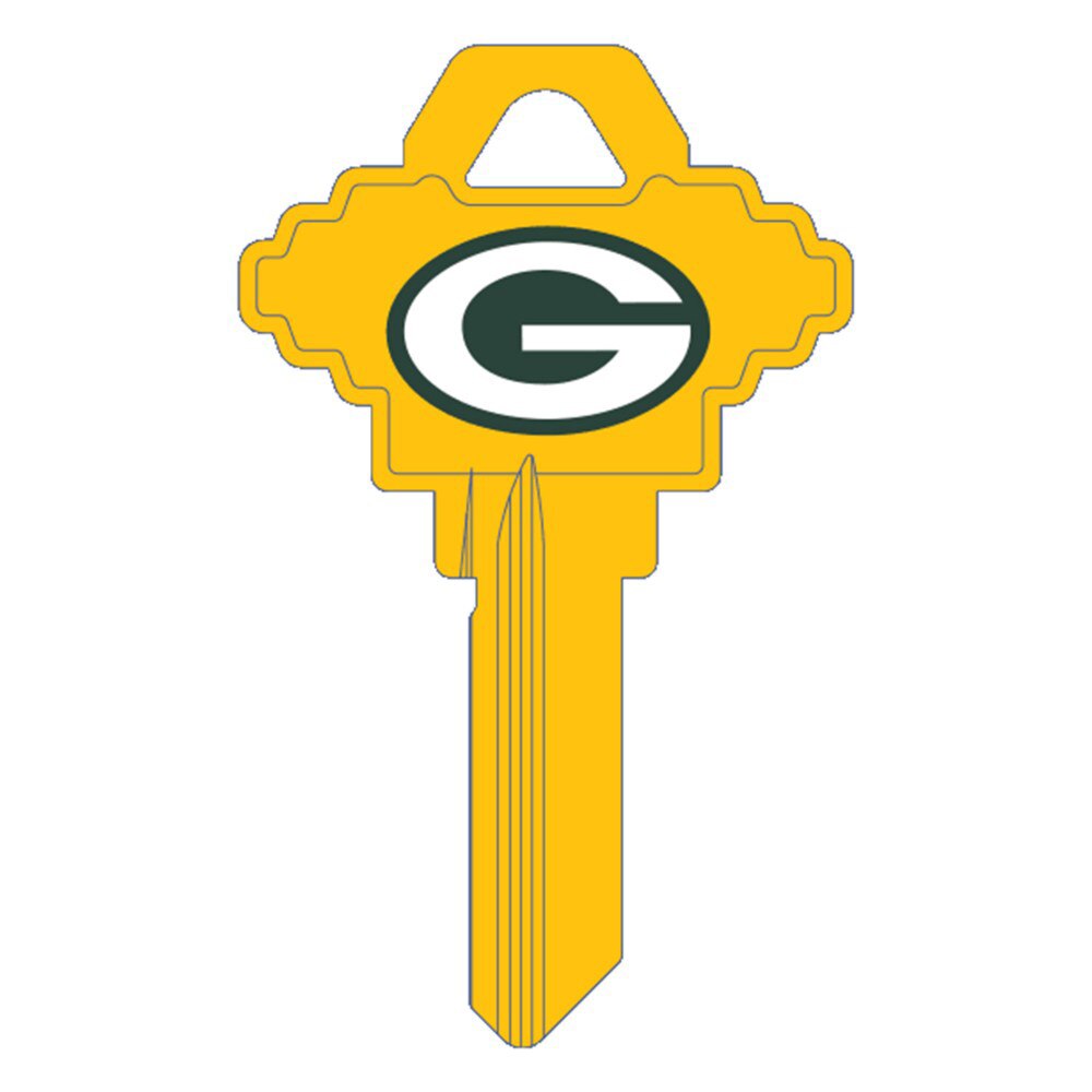 Hy-Ko FSK115H Green Bay Packers Schlage SC1 Brass Key Blank