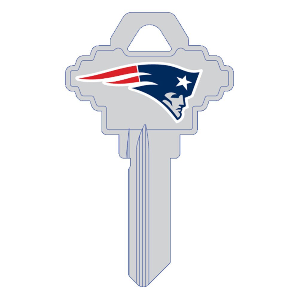 Hy-Ko FSK120H New England Patriots Schlage SC1 Brass Key Blank