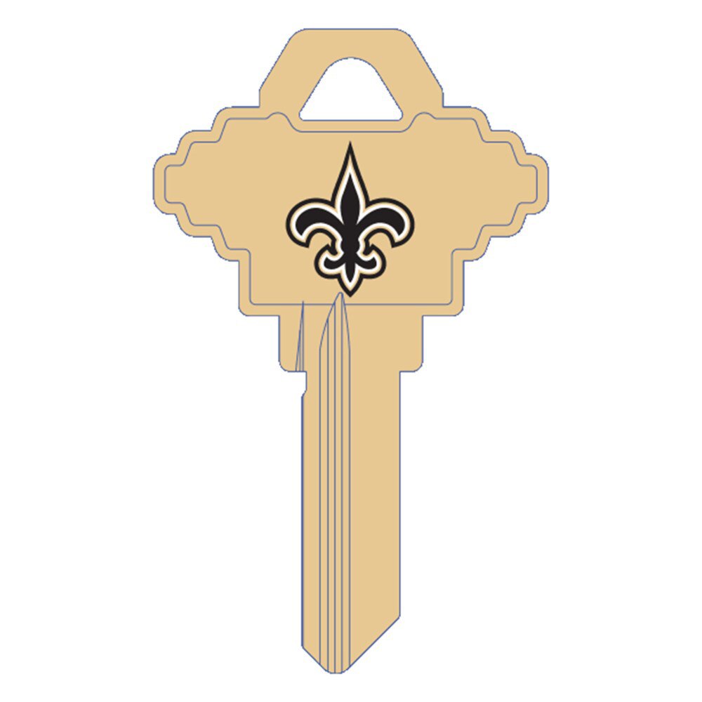 Hy-Ko FSK150H New Orleans Saints Schlage SC1 Brass Key Blank