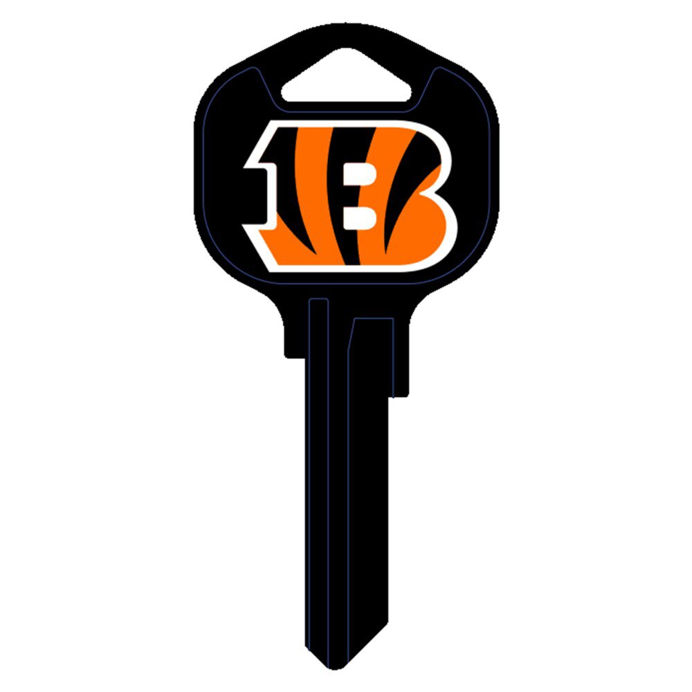 Hy-Ko FQK010H Cincinnati Bengals Kwikset KW1 Brass Key Blank