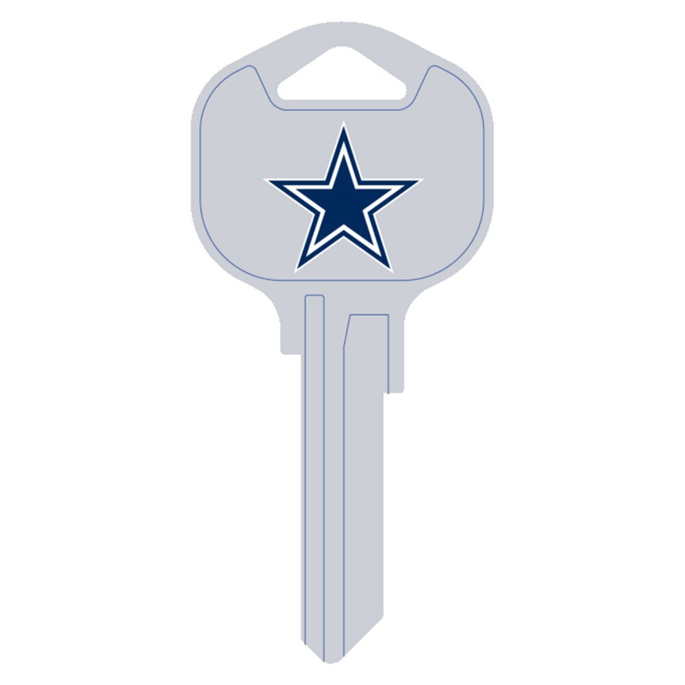 Hy-Ko FQK055H Dallas Cowboys Kwikset KW1 Brass Key Blank