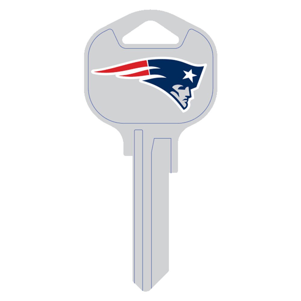 Hy-Ko FQK120H New England Patriots Kwikset KW1 Brass Key Blank