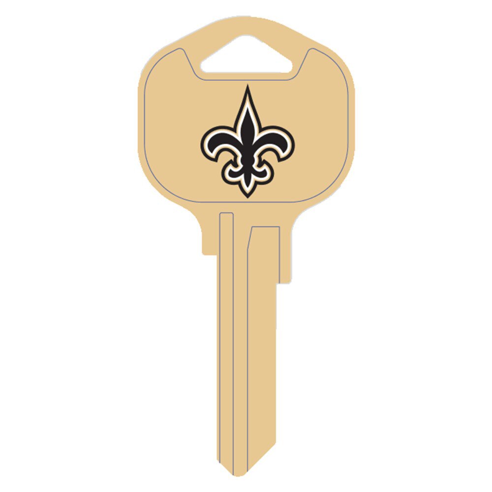 Hy-Ko FQK150H New Orleans Saints Kwikset KW1 Brass Key Blank