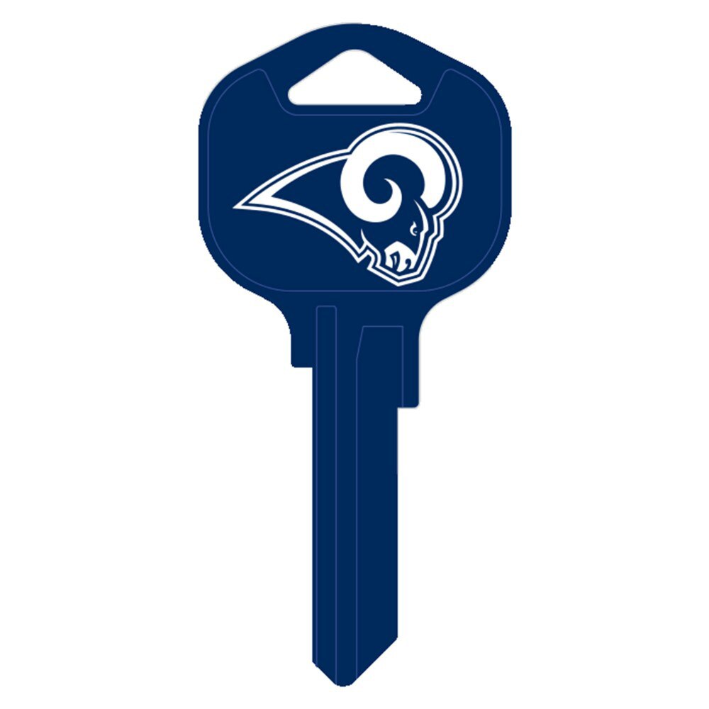 Hy-Ko FQK130H Los Angeles Rams Kwikset KW1 Brass Key Blank