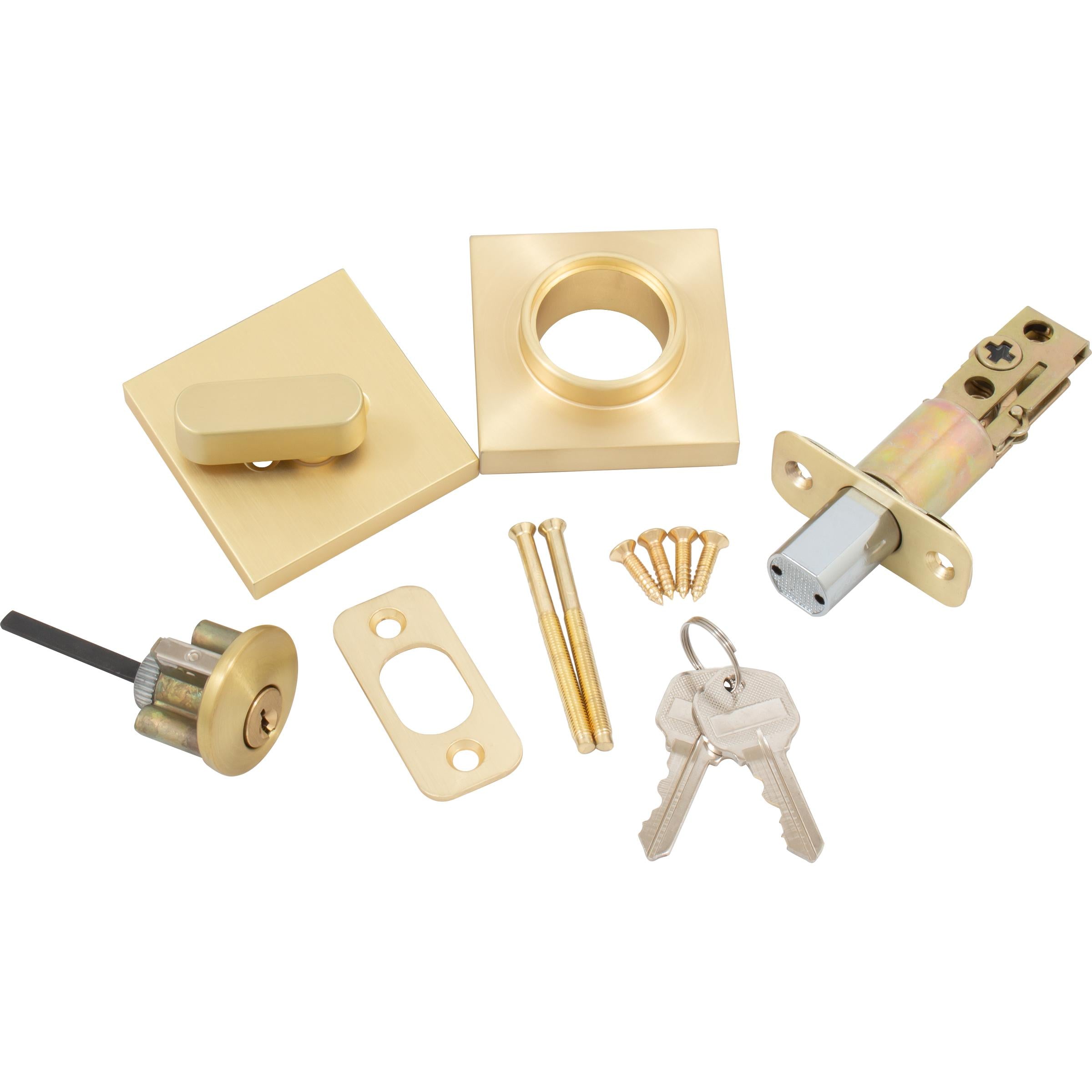 Contemporary Square Deadbolt