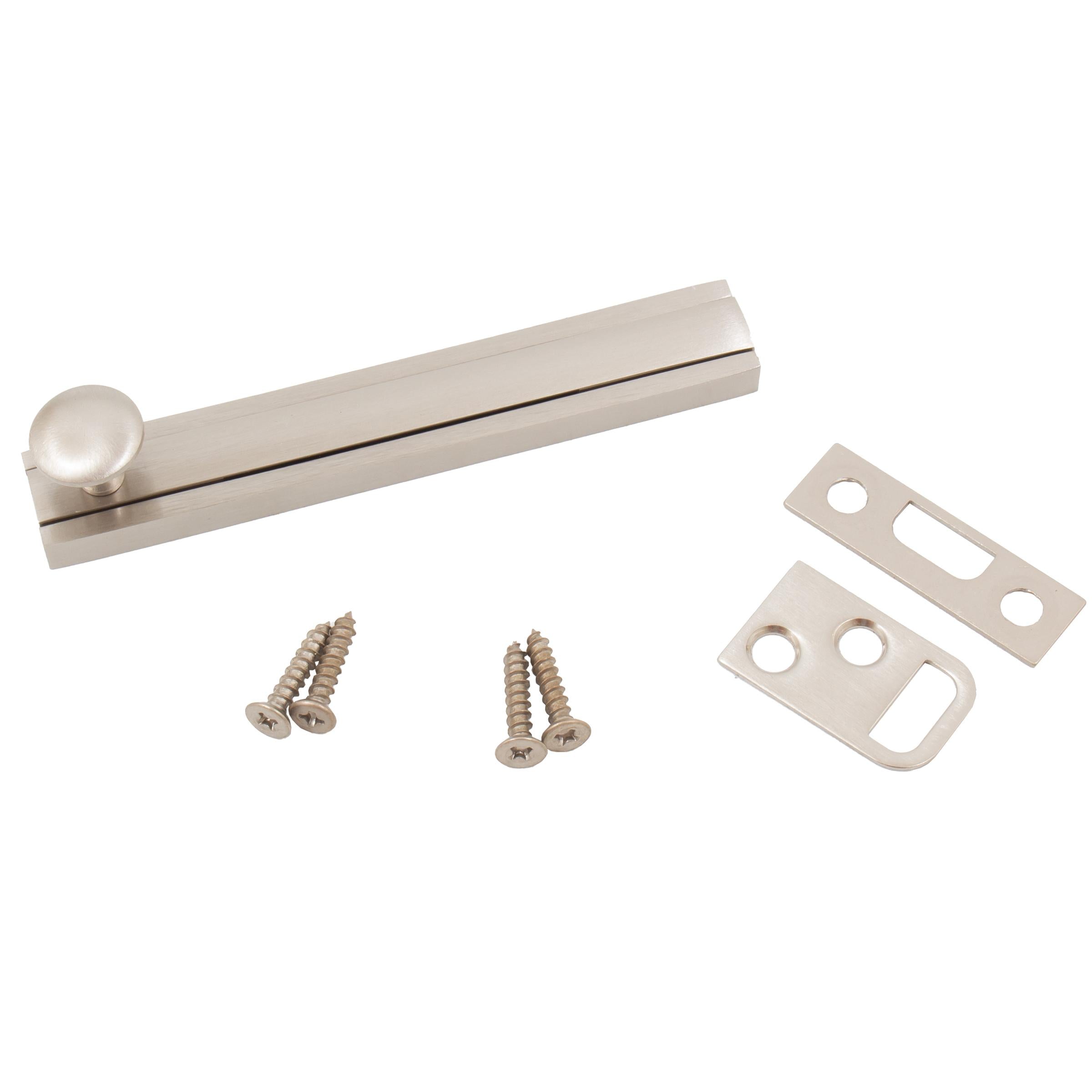 40B15 4" Light-Duty Surface Bolt - Satin Nickel