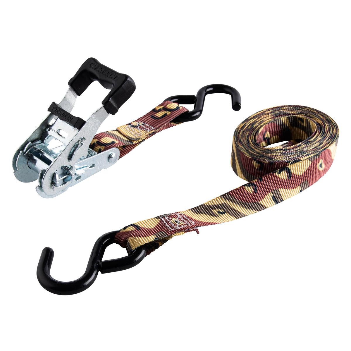 Keeper 47321-4 12' x 1" Ratchet Tie-Down with Open Handle 4/pk - Camo