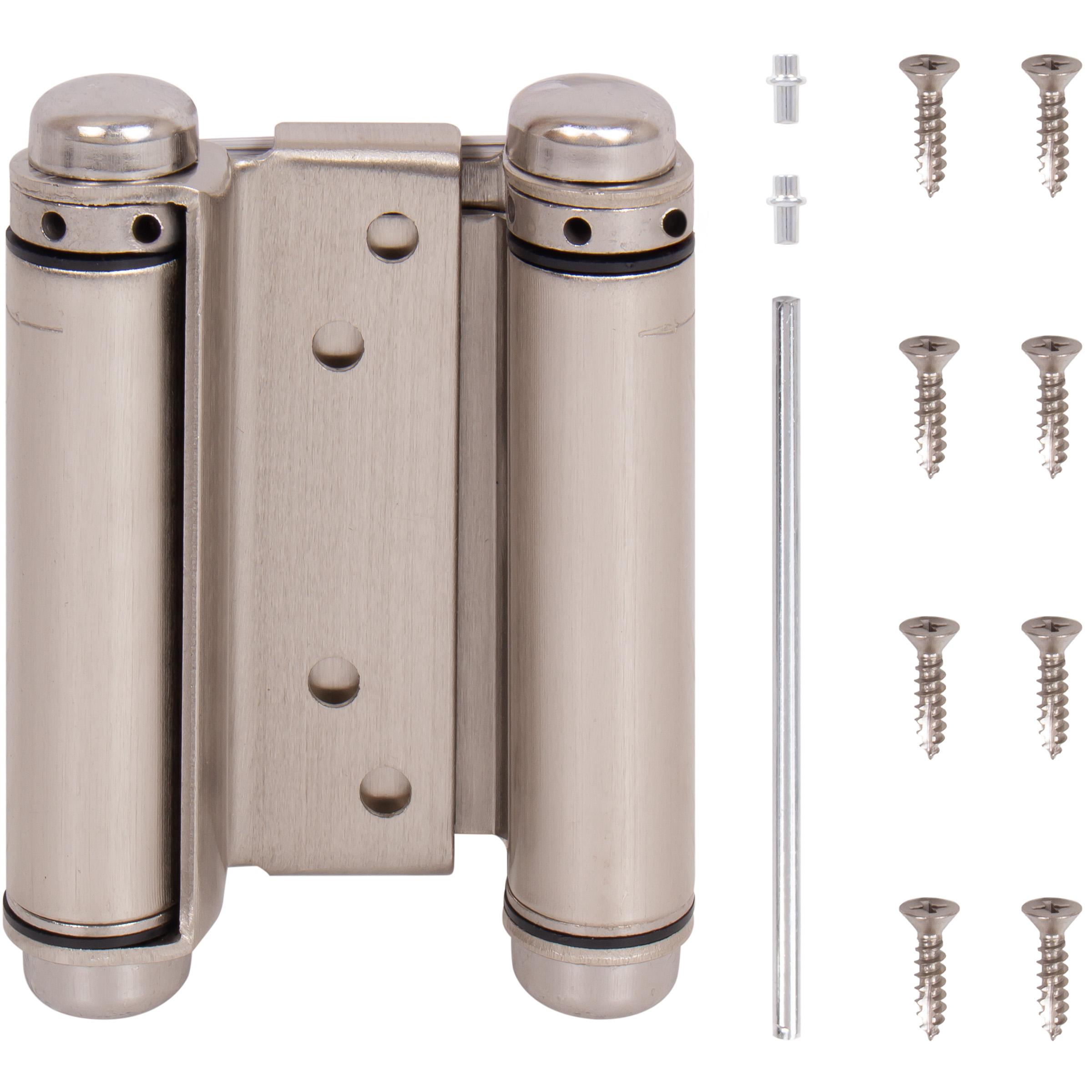 Heavy-Duty Double Acting Spring Hinge - 4" Satin Nickel (view 4)