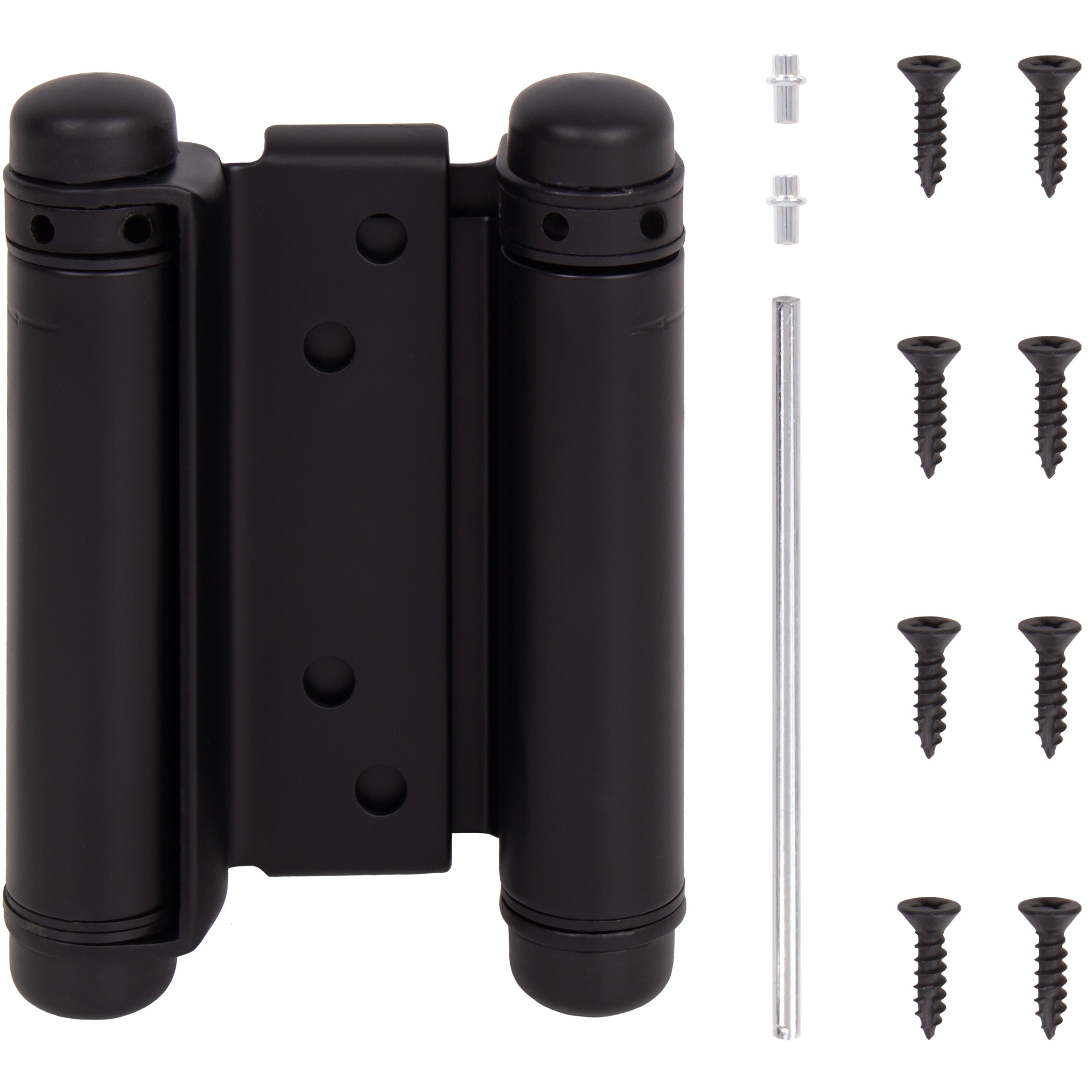 Heavy-Duty Double Acting Spring Hinge - 4" Matte Black (view 4)