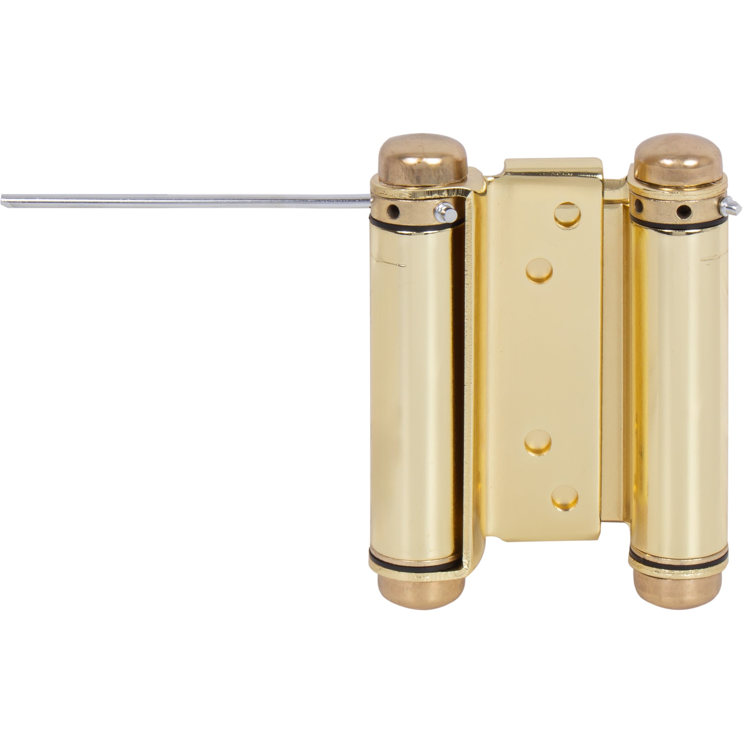 Heavy-Duty Double Acting Spring Hinge - 4" Polished Brass (view 3)