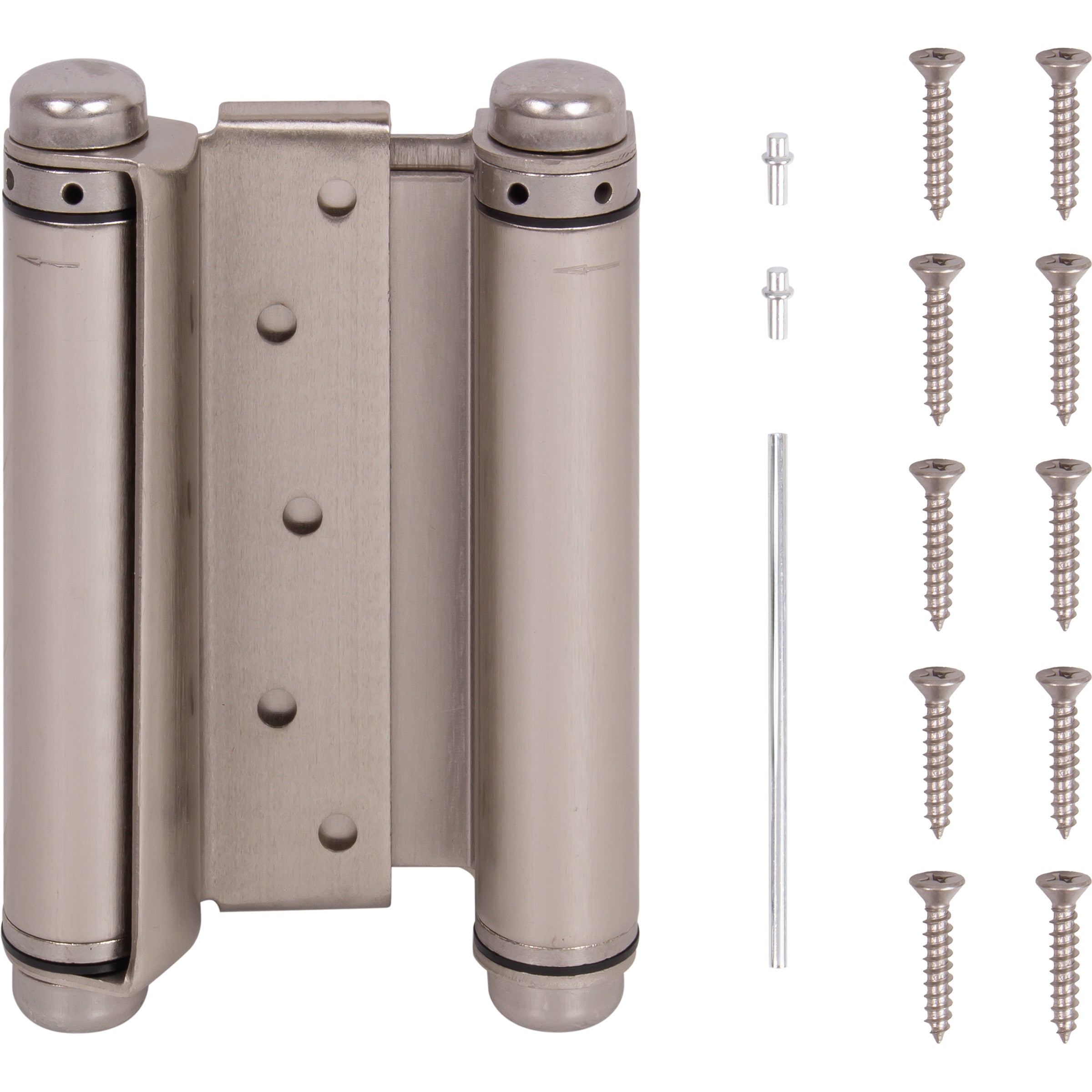 Heavy-Duty Double Acting Spring Hinge - 6" Satin Nickel (view 4)