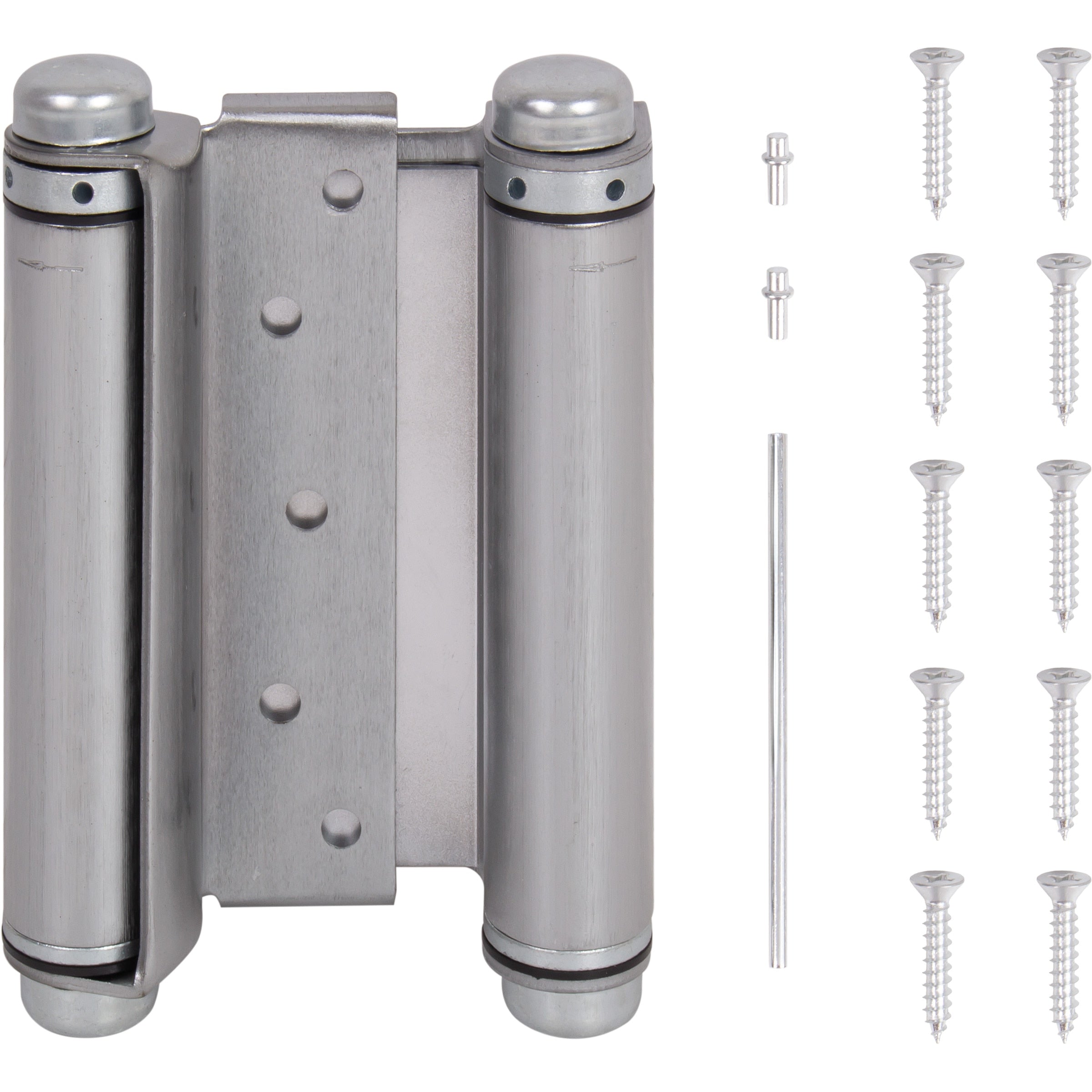 Heavy-Duty Double Acting Spring Hinge - 6" Satin Chrome (view 4)