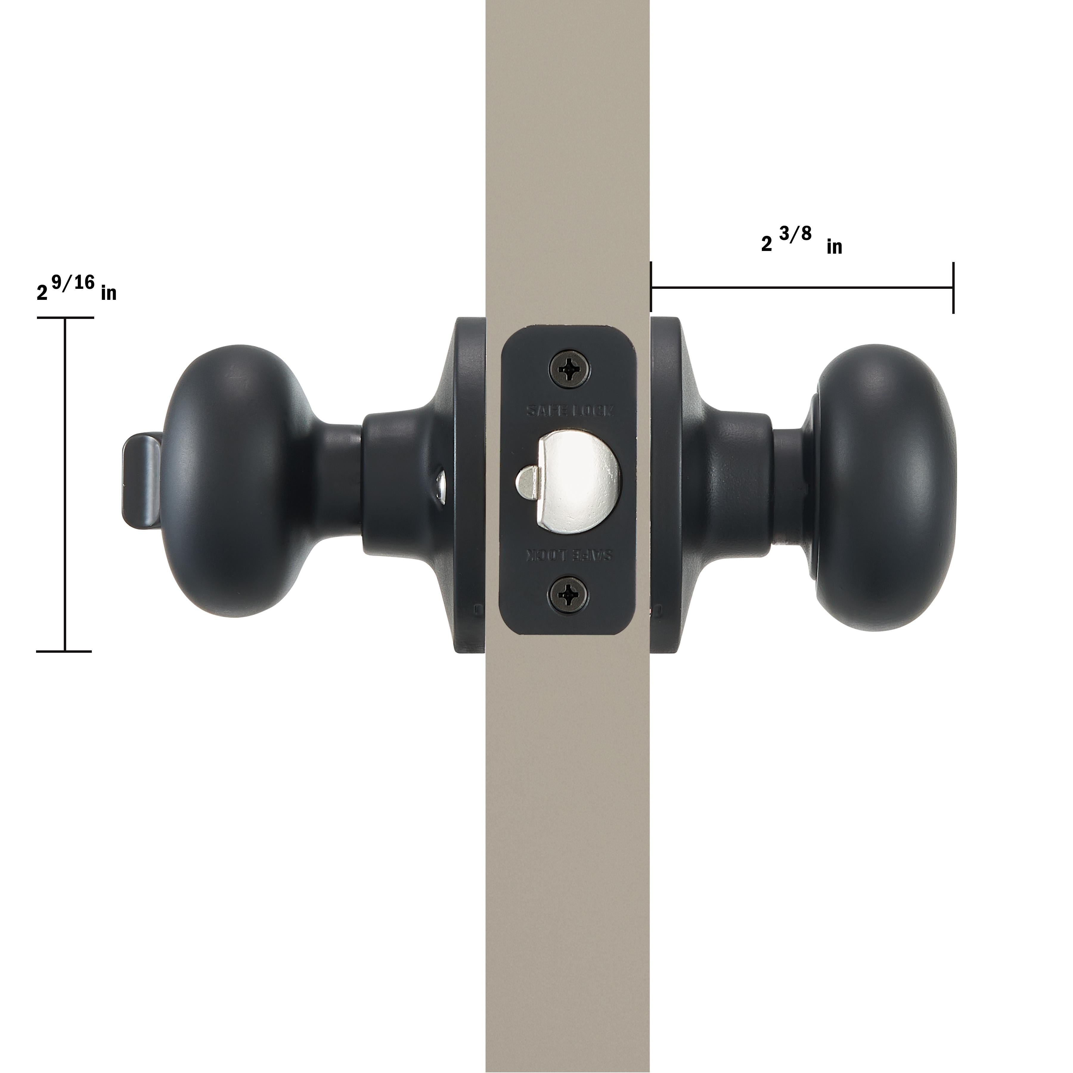 Safe Lock - Athens Knob - Matte Black