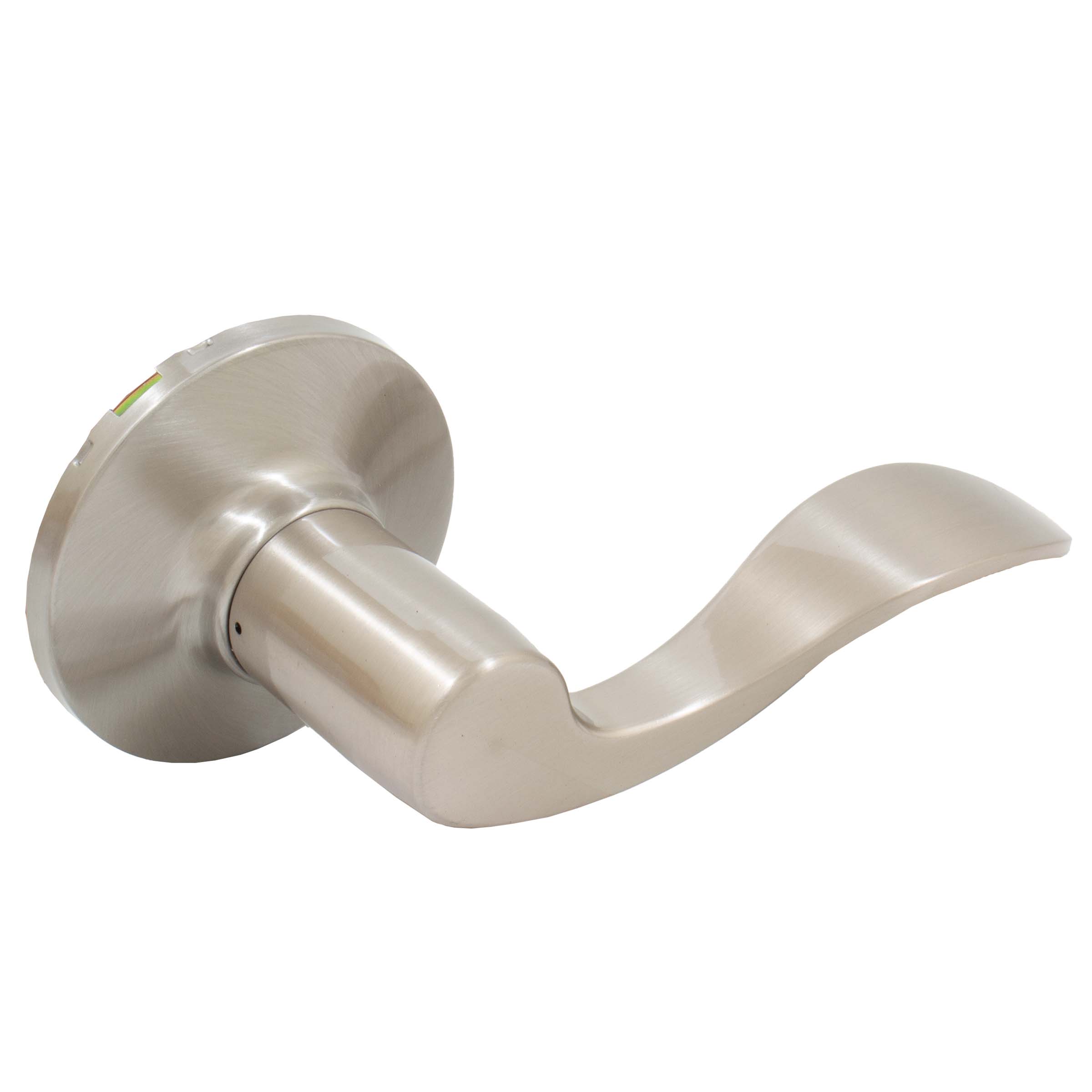 Safe Lock - Layton Lever, Single Side Dummy for Closet - Satin Nickel