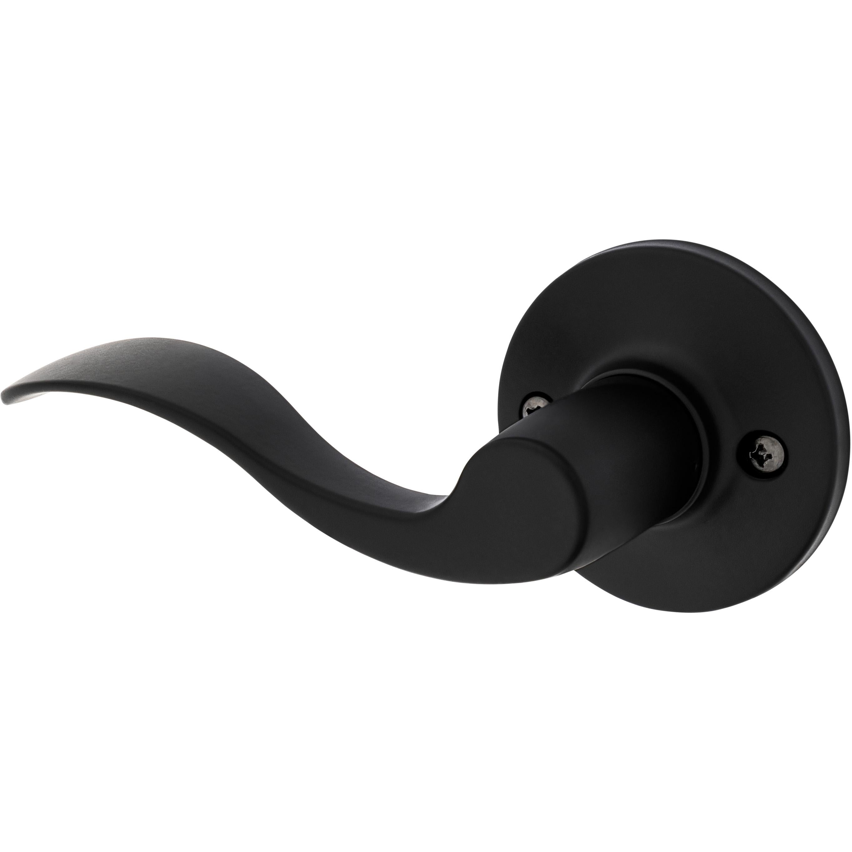 Safe Lock - Layton Lever, Single Side Dummy for Closet - Matte Black