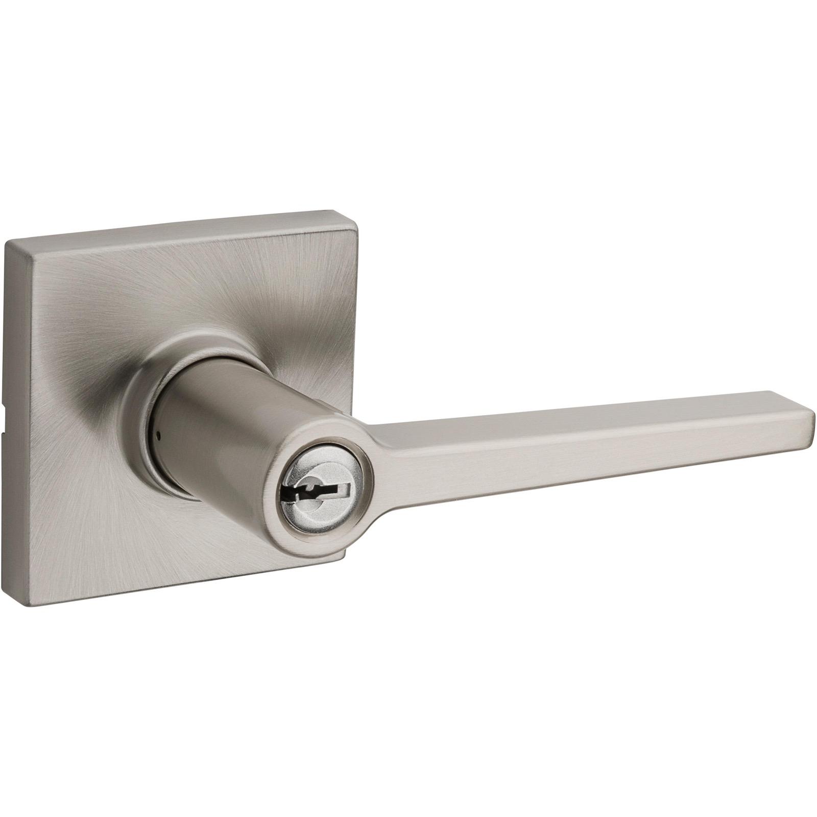 Safe Lock - Daylon Square Rose Lever - Satin Nickel