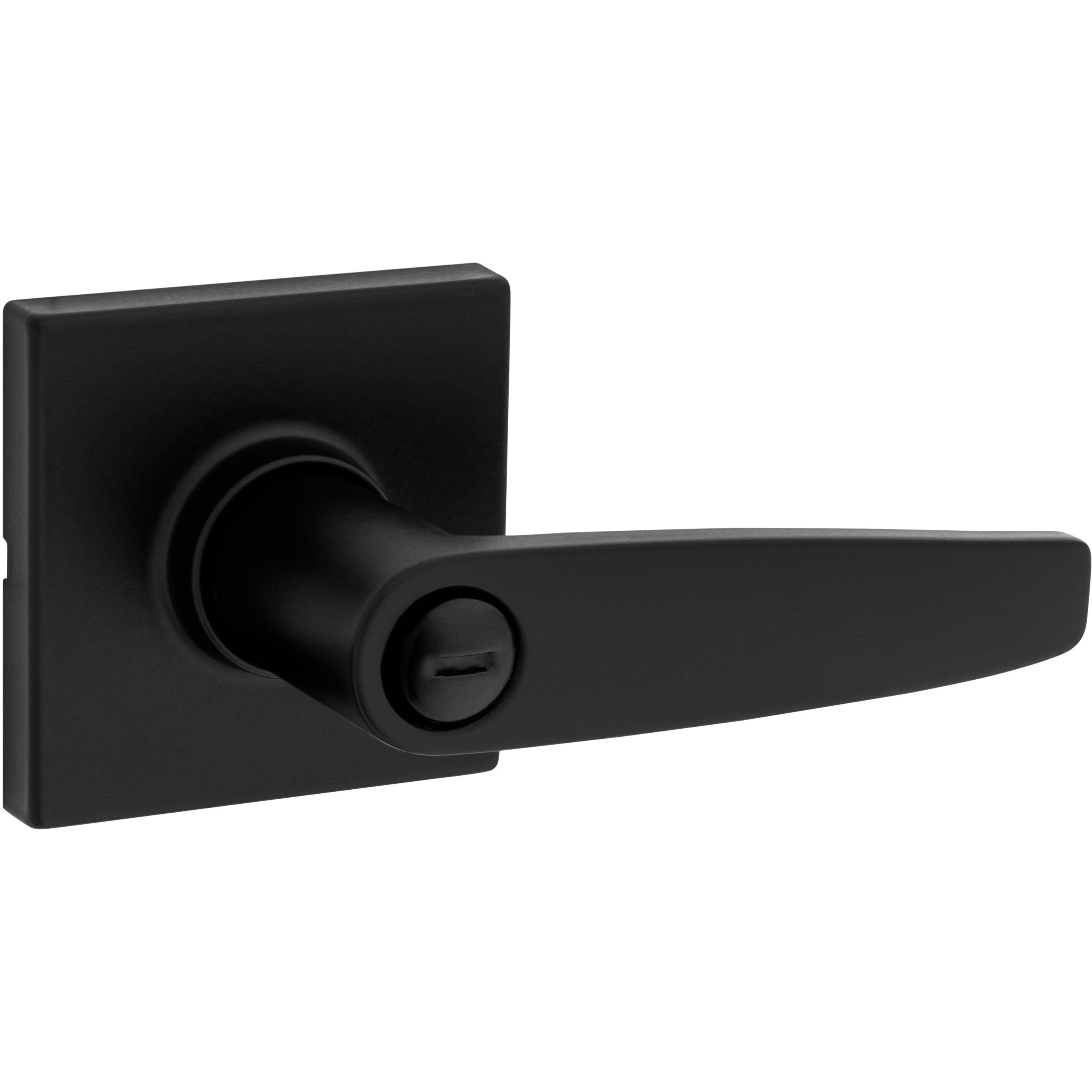 Safe Lock - Winston Square Rose Lever - Matte Black