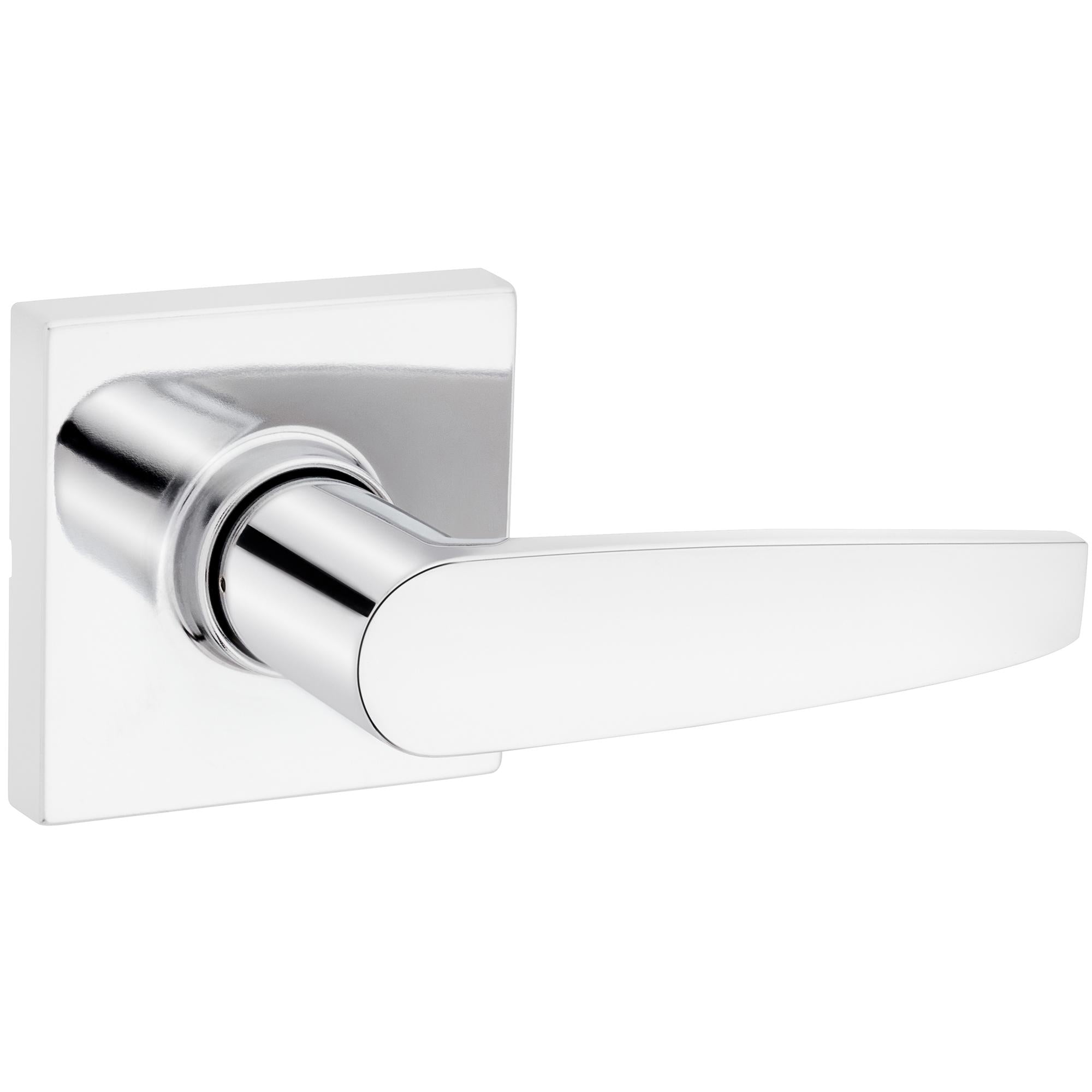 Safe Lock - Winston Square Rose Lever - Polished Chrome