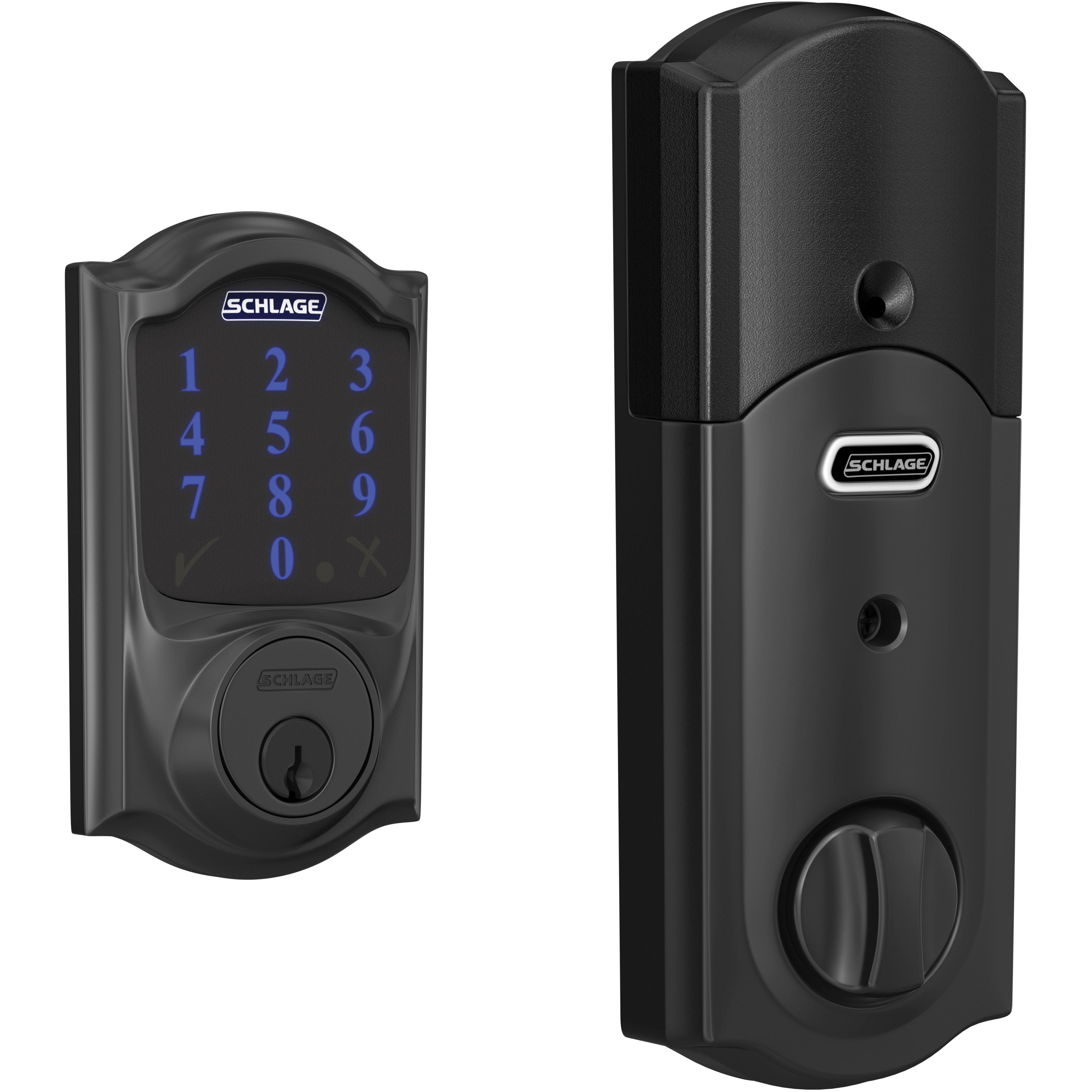Connect Smart Deadbolt with Alarm with Camelot Trim, Z-Wave Plus Enabled