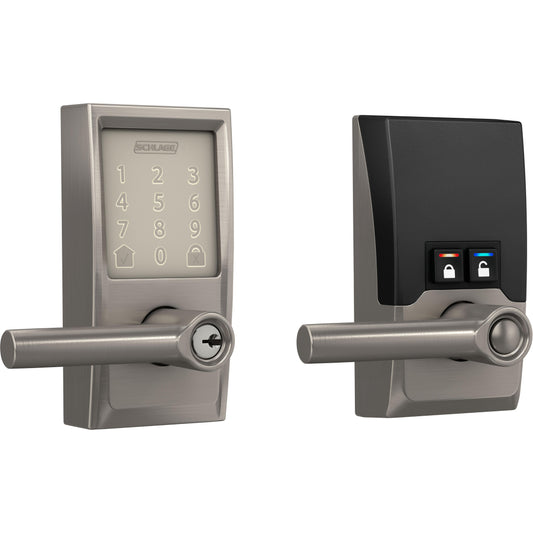 Encode Smart WiFi Lever with Broadway Lever and Century Trim