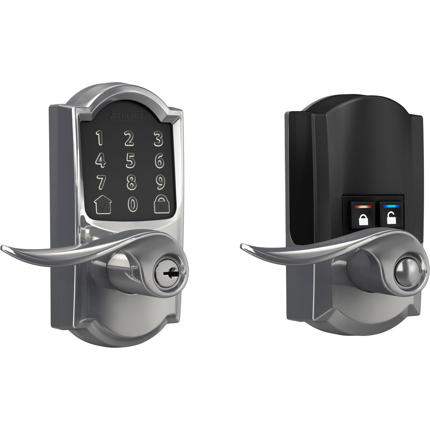 Encode Smart WiFi Lever with Sacramento Lever and Camelot Trim